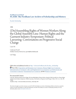 Assembling Rights of Women Workers Along the Global Assembly