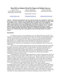 Data Driven Student Portal - Valdosta State University