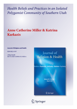 Health Beliefs and Practices in an Isolated