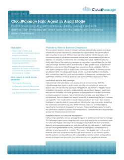 CloudPassage Halo Agent in Audit Mode