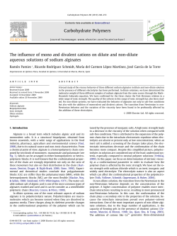 The influence of mono and divalent cations on dilute and non