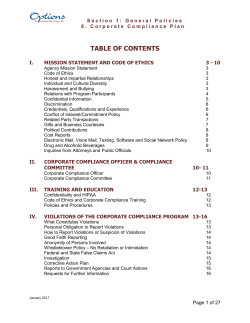 TABLE OF CONTENTS - Options for Community Living, Inc.