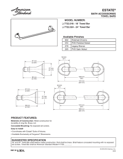 Spec Sheet - American Standard ProSite