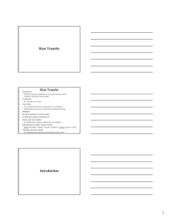 1 Heat Transfer Introduction