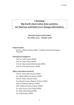 e-Sensing: Big Earth observation data analytics for land use and