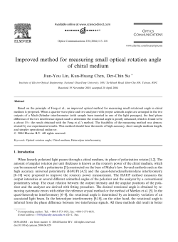 Improved method for measuring small optical rotation angle of chiral