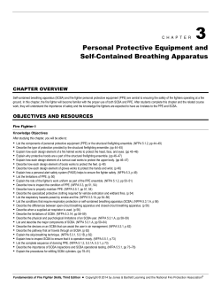 Personal Protective Equipment and Self-Contained Breathing