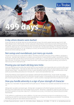 499 days - La Trobe Financial