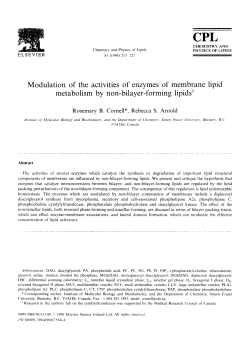 Modulation of the activities of enzymes of membrane lipid