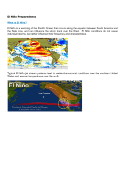 El Niño Preparedness Info for City Website