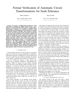 Formal Verification of Automatic Circuit Transformations for Fault