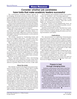 Traits of Successful Academic Leaders