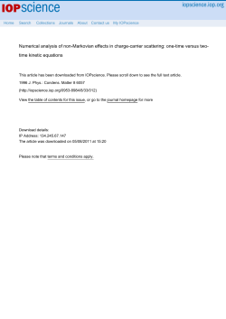 time kinetic equations