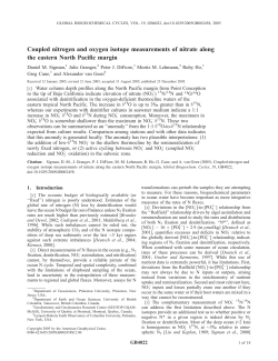 Coupled nitrogen and oxygen isotope measurements of nitrate