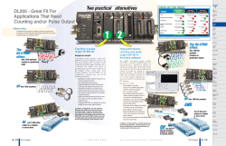 DL205 - Great Fit For Applications That Need Counting and/or Pulse