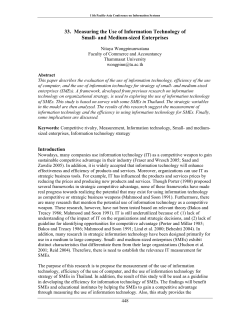 Measuring the Use of Information Technology of Small