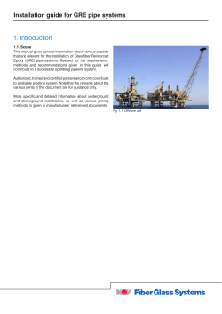 1. Introduction Installation guide for GRE pipe systems