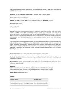 Study of thermochemical treatments of cork in the 150.rep
