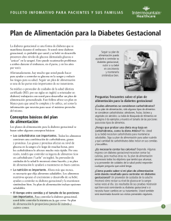 Plan de Alimentaci&oacute;n para la Diabetes Gestacional