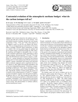 Centennial evolution of the atmospheric methane budget: what do
