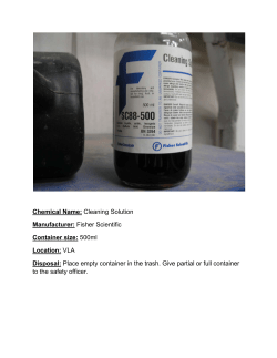 Fisher chemicals cleaning solution