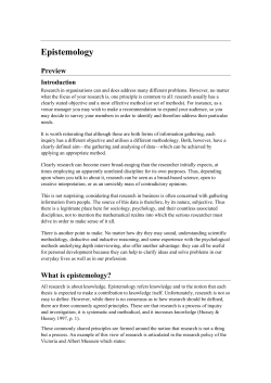 Epistemology