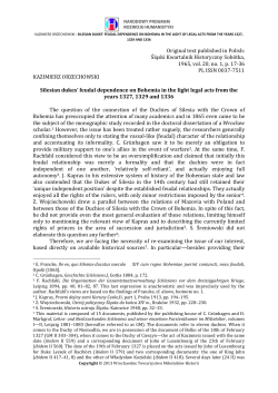 Original text published in Polish: Śląski Kwartalnik Historyczny