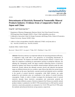Determinants of Electricity Demand in Nonmetallic Mineral Products
