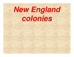 New England colonies
