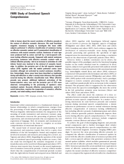 FMRI Study of Emotional Speech Comprehension