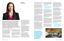 Being able to present in front of clients with a natural ability