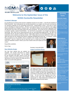 September 2016 - NCMA – Huntsville