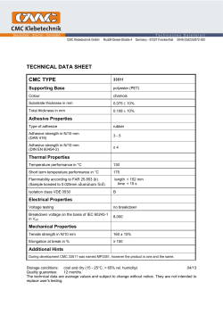 TECHNICAL DATA SHEET CMC TYPE