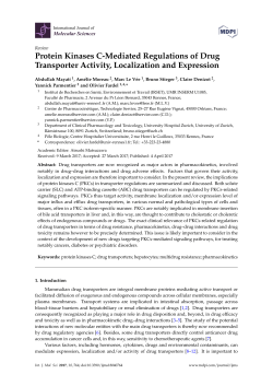 Protein Kinases C-Mediated Regulations of Drug Transporter
