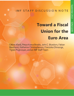 Toward a Fiscal Union for the Euro Area
