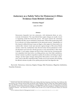 Autocracy as a Safety Valve for Democracy`s Elites