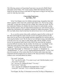 The following sermon on Concerning Forgiveness was given by
