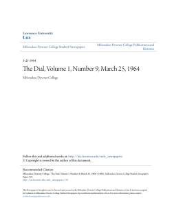 The Dial, Volume 1, Number 9, March 25, 1964 - Lux