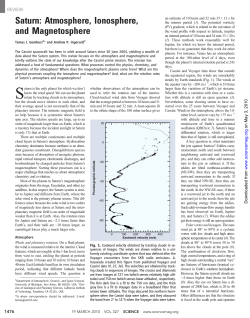 Saturn: Atmosphere, Ionosphere, and Magnetosphere