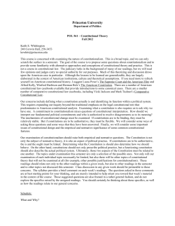 Constitutional Theory - Princeton University