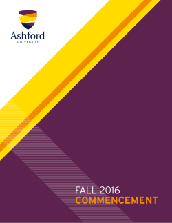 FALL 2016 COMMENCEMENT