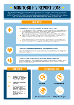 Manitoba HIV Program Report - Nine Circles Community Health