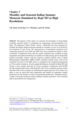 Monthly and Seasonal Indian Summer Monsoon Simulated by