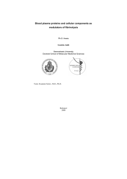 Blood plasma proteins and cellular components as modulators of