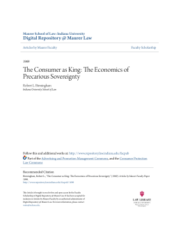 The Consumer as King: The Economics of Precarious Sovereignty