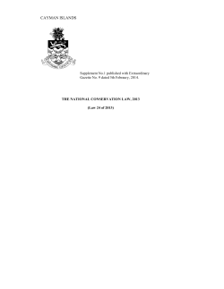 National Conservation Law, 2013 - Cayman Islands Department of