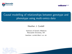 Causal modelling of relationships between genotype and phenotype