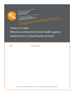 School-based mental health programs and community agency