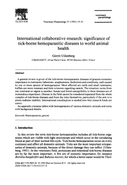 International collaborative research: significance of tick