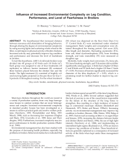 Influence of Increased Environmental Complexity on Leg Condition
